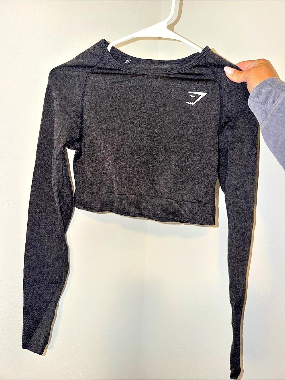 Gymshark Black Long Sleeve Crop Top